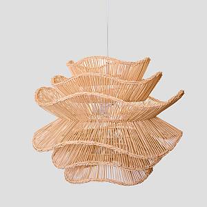 AURORA ΦΩΤΙΣΤΙΚΟ ΟΡΟΦΗΣ 61x47cm RATTAN ΛΕΥΚΟ