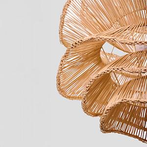 AURORA ΦΩΤΙΣΤΙΚΟ ΟΡΟΦΗΣ 61x47cm RATTAN ΛΕΥΚΟ