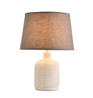 TLC 6354 ΕΠΙΤΡΑΠΕΖΙΑ ΛΑΜΠΑ ΚΕΡΑΜΙΚΗ ΒΑΣΗ ΑΝΑΓΛΥΦΗ ΜΕ ΑΜΠΑΖΟΥΡ ΓΚΡΙ 1ΧΕ27