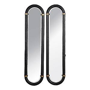 COLOMBO ΚΑΘΡΕΠΤΗΣ SET 2ΤΕΜ ΜΑΥΡΟ ΧΡΥΣΟ 31x4x130cm