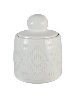 Κουτί με καπάκι κεραμικό μπεζ 15,2x19cm