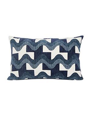 Μαξιλάρι Jacquard μπλε λευκό 38x58cm