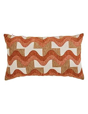 Μαξιλάρι Jacquard πορτοκαλί λευκό 38x58cm