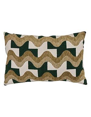 Μαξιλάρι Jacquard χακί λευκό 38x58cm