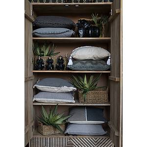 LIBELL 2 ΔΙΑΚΟΣΜΗΤΙΚΟ ΜΑΞΙΛΑΡΙ 45x45cm ΥΦΑΣΜΑ ΓΚΡΙ ΜΠΕΖ