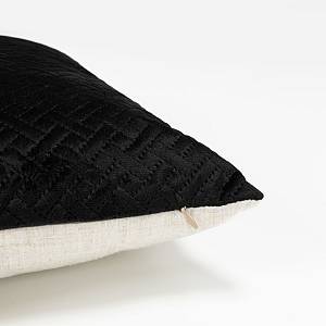 DIAGONAL ΔΙΑΚΟΣΜΗΤΙΚΟ ΜΑΞΙΛΑΡΙ 45x45cm ΒΕΛΟΥΔΟ ΜΑΥΡΟ