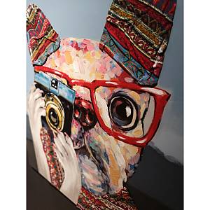 IMBA DOG ΠΙΝΑΚΑΣ ΔΙΑΚΟΣΜΗΣΗΣ 100x100x3cm ΚΑΜΒΑΣ ΠΟΛΥΧΡΩΜΟ ΞΥΛΟ