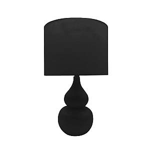 CLOQUE ΦΩΤΙΣΤΙΚΟ ΕΠΙΤΡΑΠΕΖΙΟ 15x15x45cm ΚΕΡΑΜΙΚΟ ΜΑΥΡΟ ΥΦΑΣΜΑ ΜΑΥΡΟ