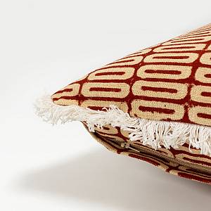 FIRED BRICK A ΔΙΑΚΟΣΜΗΤΙΚΟ ΜΑΞΙΛΑΡΙ 50x50cm ΒΑΜΒΑΚΙ ΚΕΡΑΜΙΔΙ ΜΠΕΖ ΒΙΣΚΟΖΗ