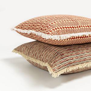 FIRED BRICK A ΔΙΑΚΟΣΜΗΤΙΚΟ ΜΑΞΙΛΑΡΙ 50x50cm ΒΑΜΒΑΚΙ ΚΕΡΑΜΙΔΙ ΜΠΕΖ ΒΙΣΚΟΖΗ