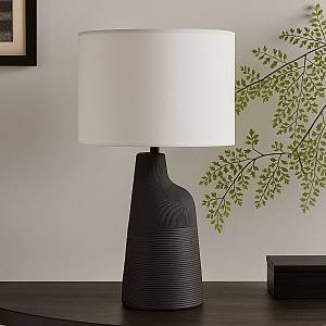 JEMMA ΦΩΤΙΣΤΙΚΟ ΕΠΙΤΡΑΠΕΖΙΟ 36x36x57cm POLYRESIN ΜΑΥΡΟ ΛΕΥΚΟ