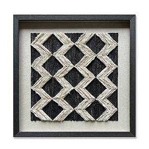 EARTH CRAFT ΠΙΝΑΚΑΣ ΔΙΑΚΟΣΜΗΣΗΣ 60x60x4cm ΧΑΡΤΙ ΜΑΥΡΟ ΜΠΕΖ ΓΥΑΛΙ ΜΑΥΡΟ