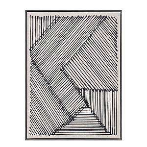 STAY TRUE ΠΙΝΑΚΑΣ ΔΙΑΚΟΣΜΗΣΗΣ 60x80x4cm ΔΕΡΜΑ ΛΕΥΚΟ ΜΑΥΡΟ ΞΥΛΟ ΜΑΥΡΟ