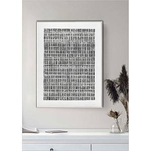 SOMETIMES ΠΙΝΑΚΑΣ ΔΙΑΚΟΣΜΗΣΗΣ 90x120x5cm ΚΑΜΒΑΣ ΛΕΥΚΟ ΜΑΥΡΟ ΞΥΛΟ ΛΕΥΚΟ