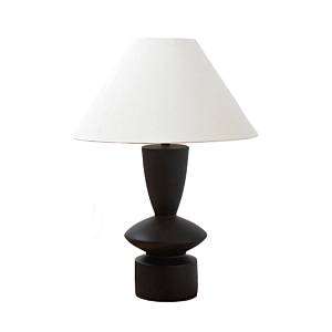 ATIENO ΦΩΤΙΣΤΙΚΟ ΕΠΙΤΡΑΠΕΖΙΟ 41x41x62cm RESIN ΜΑΥΡΟ ΛΙΝΟ ΓΚΡΙ