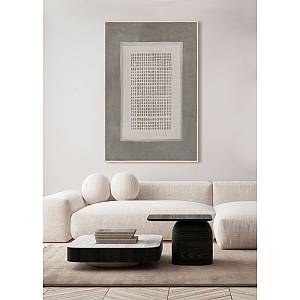 COSMIC GRID ΠΙΝΑΚΑΣ ΔΙΑΚΟΣΜΗΤΙΚΟΣ ΜΕ ΚΟΡΝΙΖΑ 80x120x4cm ΚΑΜΒΑΣ ΓΚΡΙ ΣΚΟΥΡΟ ΜΠΕΖ ΞΥΛΟ