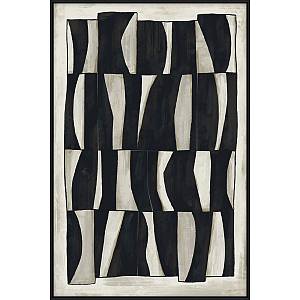 CEBRA ΠΙΝΑΚΑΣ ΔΙΑΚΟΣΜΗΤΙΚΟΣ ΜΕ ΚΟΡΝΙΖΑ 80x120x4cm ΚΑΜΒΑΣ BEIGE ΜΑΥΡΟ ΞΥΛΟ ΜΑΥΡΟ