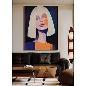 DONNA SOGNA ΠΙΝΑΚΑΣ ΔΙΑΚΟΣΜΗΤΙΚΟΣ ΜΕ ΚΟΡΝΙΖΑ 90x120x4cm ΚΑΜΒΑΣ ΠΟΛΥΧΡΩΜΟ ΞΥΛΟ ΜΑΥΡΟ