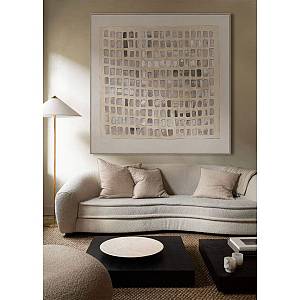 SIMPLICIT ΠΙΝΑΚΑΣ ΔΙΑΚΟΣΜΗΤΙΚΟΣ ΜΕ ΚΟΡΝΙΖΑ 100x100x4cm ΚΑΜΒΑΣ ΜΠΕΖ ΚΑΦΕ ΞΥΛΟ ΦΥΣΙΚΟ