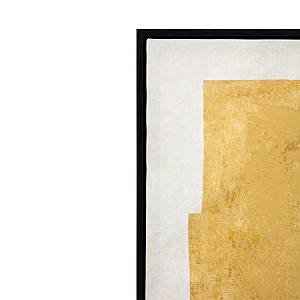 DUE MONDI ΠΙΝΑΚΑΣ ΔΙΑΚΟΣΜΗΤΙΚΟΣ ΜΕ ΚΟΡΝΙΖΑ 90x120x4cm ΚΑΜΒΑΣ ΜΠΕΖ ΜΟΥΣΤΑΡΔΙ ΞΥΛΟ ΜΑΥΡΟ