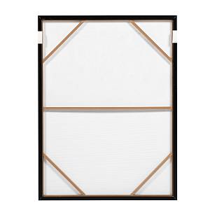 DUE MONDI ΠΙΝΑΚΑΣ ΔΙΑΚΟΣΜΗΤΙΚΟΣ ΜΕ ΚΟΡΝΙΖΑ 90x120x4cm ΚΑΜΒΑΣ ΜΠΕΖ ΜΟΥΣΤΑΡΔΙ ΞΥΛΟ ΜΑΥΡΟ