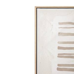 RAYA B ΠΙΝΑΚΑΣ ΔΙΑΚΟΣΜΗΤΙΚΟΣ ΜΕ ΚΟΡΝΙΖΑ 100x100x4cm ΚΑΜΒΑΣ ΜΠΕΖ ΚΑΦΕ ΞΥΛΟ ΦΥΣΙΚΟ