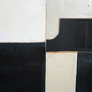 DEL SIL ΠΙΝΑΚΑΣ ΔΙΑΚΟΣΜΗΤΙΚΟΣ ΜΕ ΚΟΡΝΙΖΑ 80x120x4cm ΚΑΜΒΑΣ ΜΑΥΡΟ ΓΚΡΙ ΜΠΕΖ ΞΥΛΟ ΦΥΣΙΚΟ