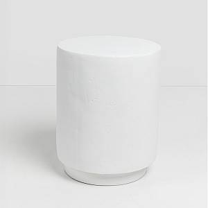LITHOS ROUND SIDE TABLE ΛΕΥΚΟ 35.5x35.5x45cm