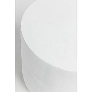 LITHOS ROUND SIDE TABLE ΛΕΥΚΟ 35.5x35.5x45cm