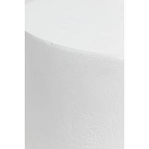 LITHOS ROUND SIDE TABLE ΛΕΥΚΟ 35.5x35.5x45cm