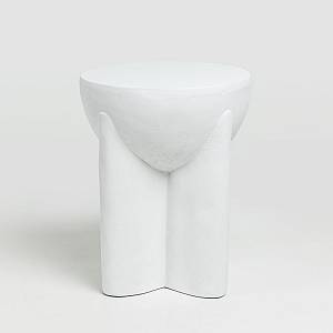 LITHOS HANDLE SIDE TABLE ΛΕΥΚΟ 36.5x36.5x46.5cm
