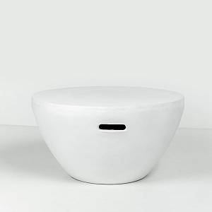 LITHOS CENTRAL COFFEE TABLE ΛΕΥΚΟ 68x68x36cm