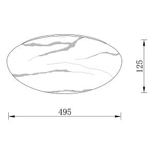 ONDA - Φωτιστικό Οροφής με εφέ Λευκού Μαρμάρου