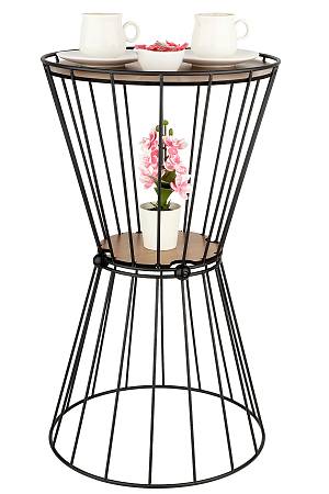 TBBT-16 ΒΚ ΤΡΑΠΕΖΑΚΙ ΒΟΗΘΗΤΙΚΟ ΜΕΤΑΛΛΙΚΟ ΜΑΥΡΟ ΜΕ ΚΑΠΑΚΙ ΞΥΛΙΝΟ ΚΑΡΥΔΙΑ