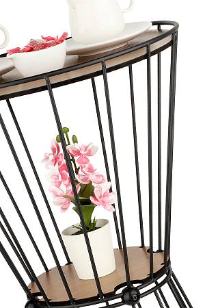 TBBT-16 ΒΚ ΤΡΑΠΕΖΑΚΙ ΒΟΗΘΗΤΙΚΟ ΜΕΤΑΛΛΙΚΟ ΜΑΥΡΟ ΜΕ ΚΑΠΑΚΙ ΞΥΛΙΝΟ ΚΑΡΥΔΙΑ