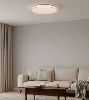 Πλαφονιέρα οροφής LED 27W 4cct από λευκό ακρυλικό D:50cm (42051-B)