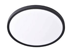 Inlight Πλαφονιέρα οροφής LED 60W 3CCT (by switch on base) σε μαύρη απόχρωση D:75x2,5cm (42036-AA-Black)