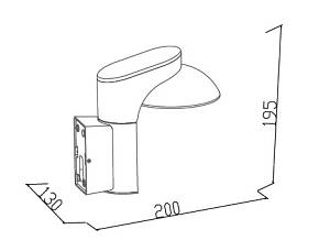it-Lighting Wabash LED 7W 3CCT Outdoor Wall Lamp Black D:13cm (80208310)