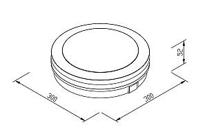 it-Lighting Klamath LED 36W 3CCT Outdoor Ceiling Light White D:30cmx5,2cm (80301120)