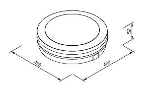 it-Lighting Klamath mega LED 48W 3CCT Outdoor Ceiling Light Anthracite D:40cmx5,2cm (80301240)