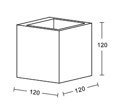 Επιτοίχιο φωτιστικό γκρι από travertine marble 1XG9 D:12 x 12cm (43064)