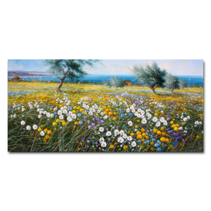ADL008 - Πίνακας τοπίο με μαργαρίτες
