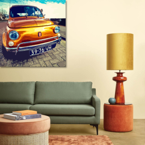 ADL040 - Πίνακας vintage κίτρινο αυτοκίνητο