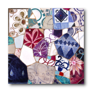 M559 - Πίνακας πολύχρωμα σχέδια τετράγωνος