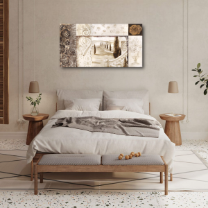 M625 - Πίνακας τοπίο σε αφηρημένο πλαίσιο