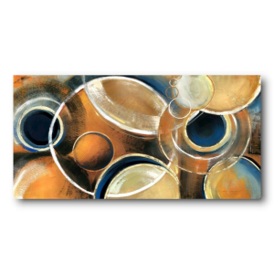 M729 - Πίνακας σχήματα σε τόνους μπλε και χρυσό