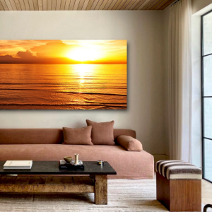 M779 - Πίνακας ηλιοβασίλεμα με χρώμα