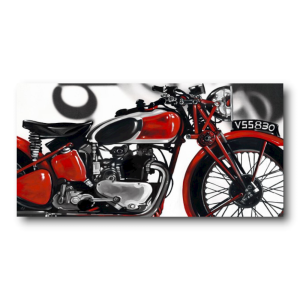 M790 - Πίνακας vintage μηχανή σε μαύρο και κόκκινο