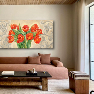 M882 - Πίνακας πορτοκαλί τουλίπες