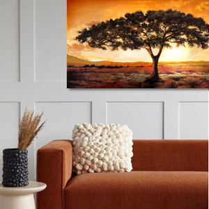 M027 - Πίνακας ηλιοβασίλεμα στην Αφρική